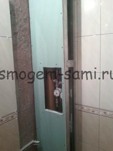 монтаж короба в ванной
