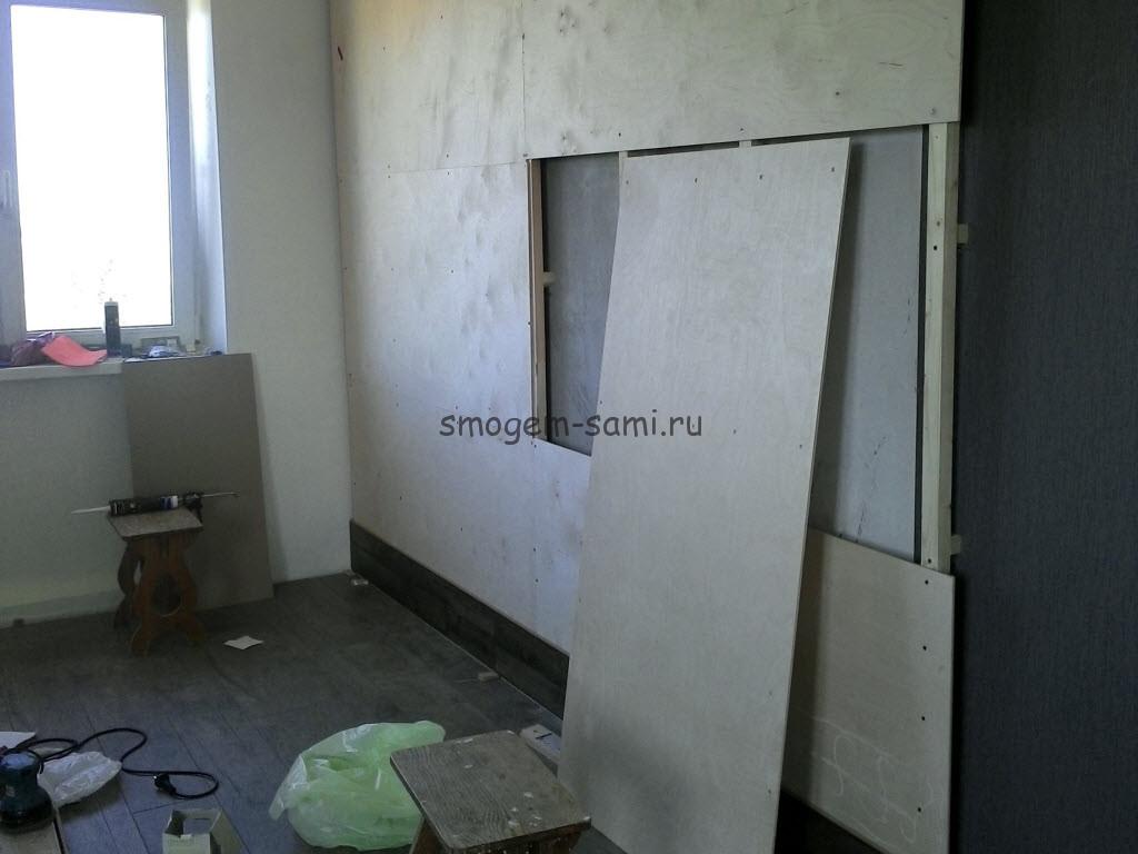 обшить стену двп своими руками